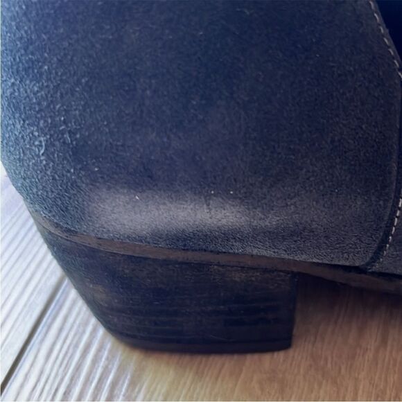 Free People Charm Double V Ankle Boots Black Suede Ankle Boots US 9.5 - Picture 7 of 10